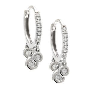 Diamond Hoop Fashion Earring (14Kwg)